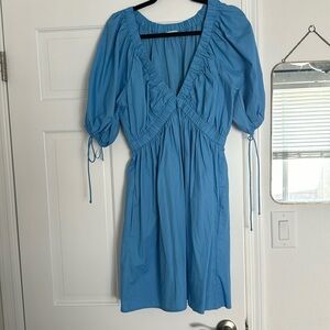 Abercrombie Blue mini puff sleeve dress!